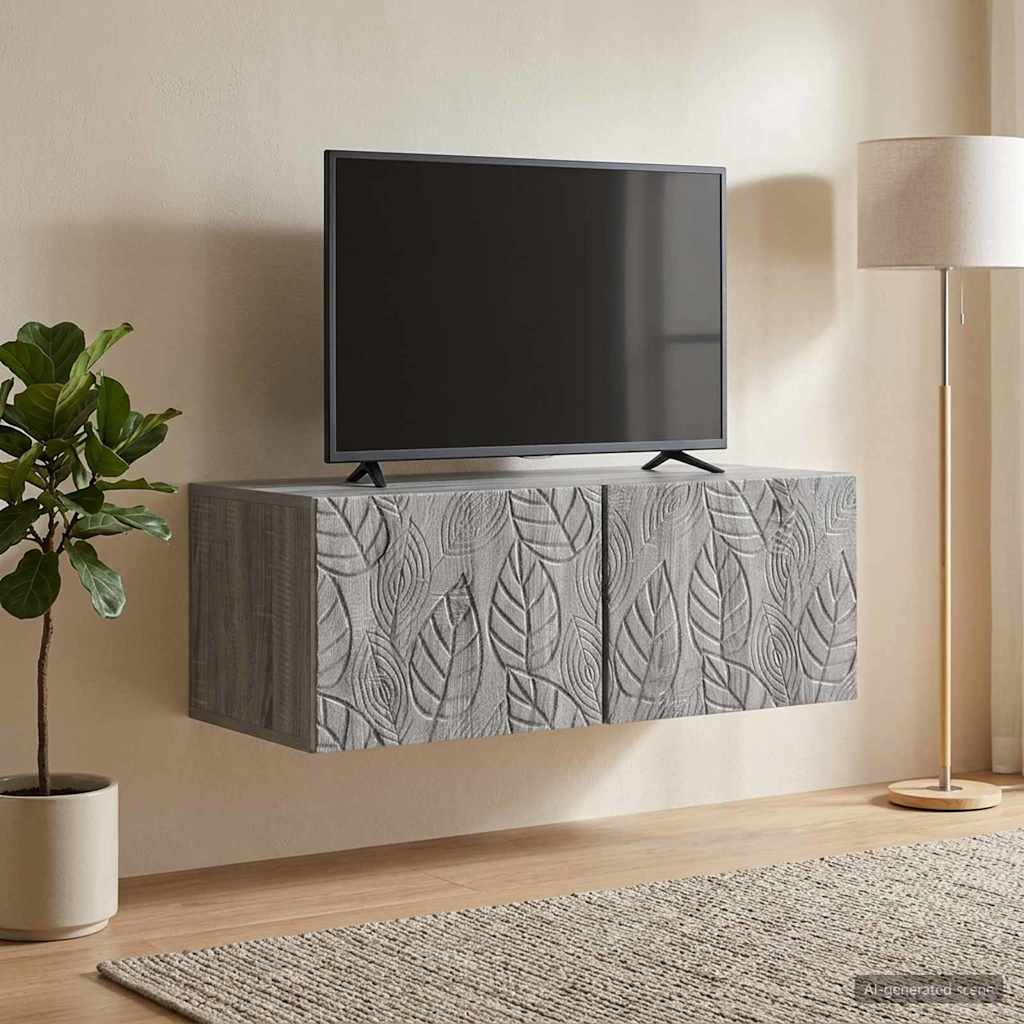 Gabinete de TV de parede 59,5 x 41 x 30 cm sonoma cinzento