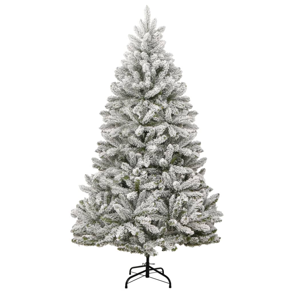 Árvore de natal artificial articulada c/ flocos de neve 240 cm