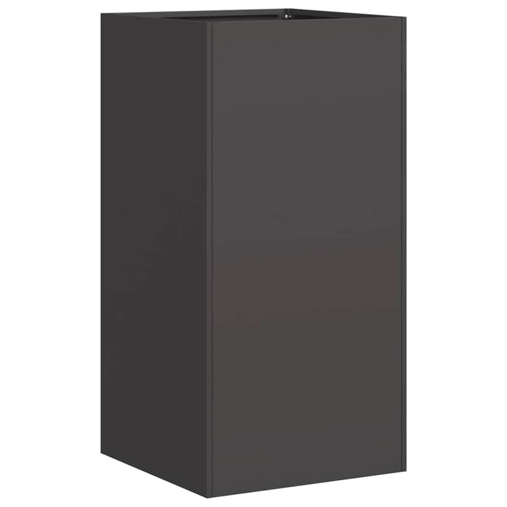 Vaso/floreira 40x40x80 cm aço laminado a frio preto