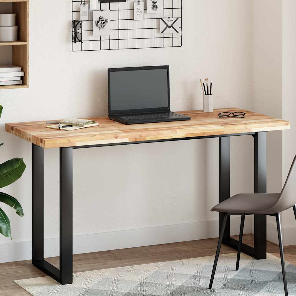 Tampo de mesa retangular 140x60x4 cm madeira de acácia maciça