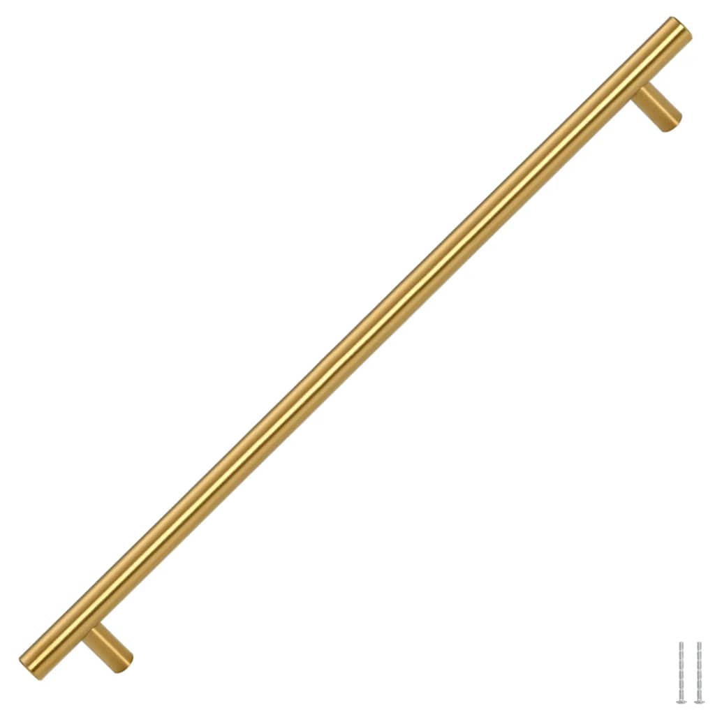 Puxadores para móveis 5 pcs 480 mm aço inoxidável dourado
