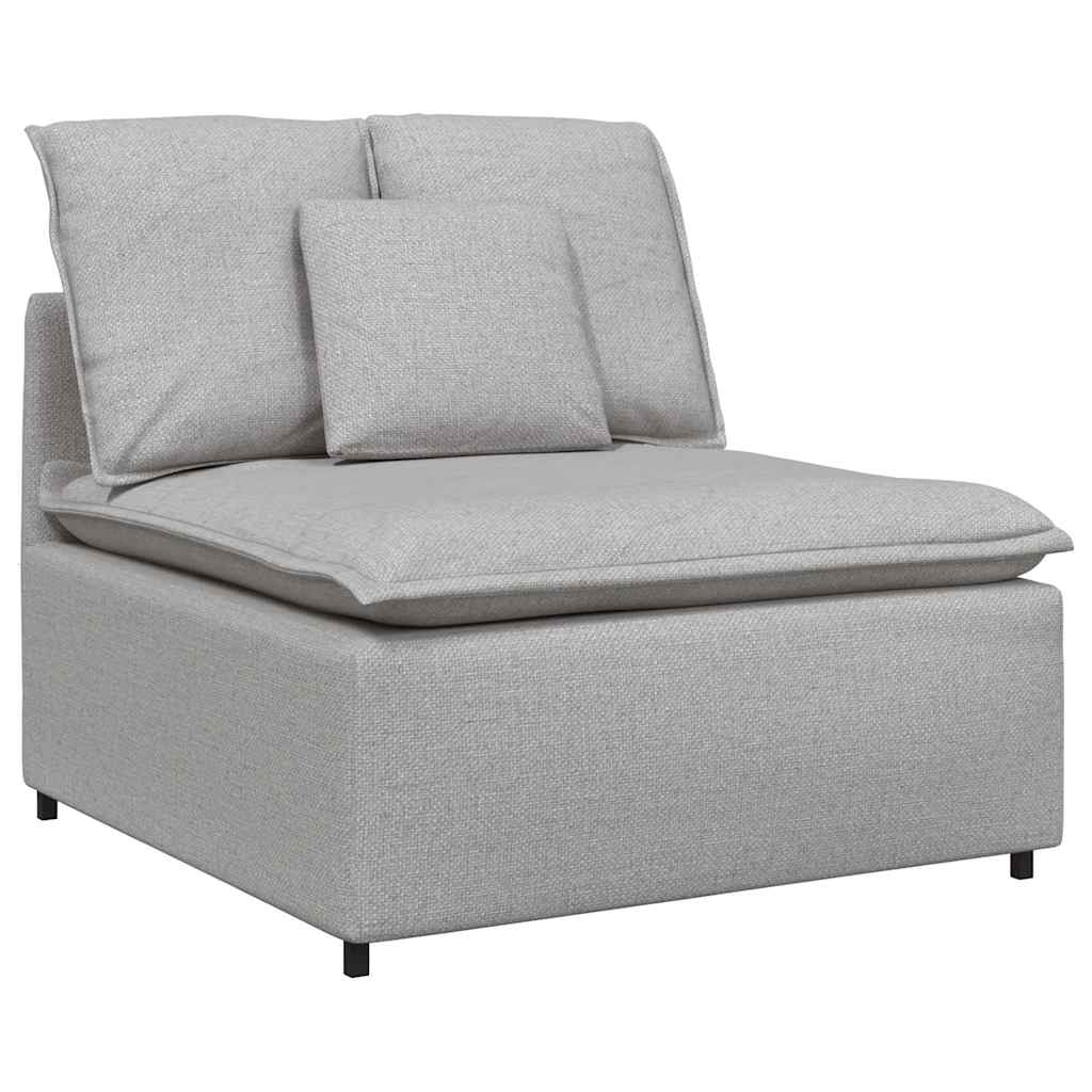 Sofá modular com almofadas cinzento nublado