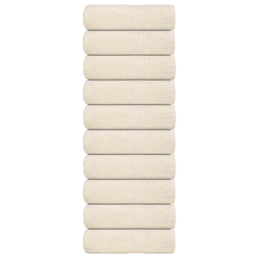 Toalhas de bidé frogn 10 pcs 30x50 cm 360 g/m² creme