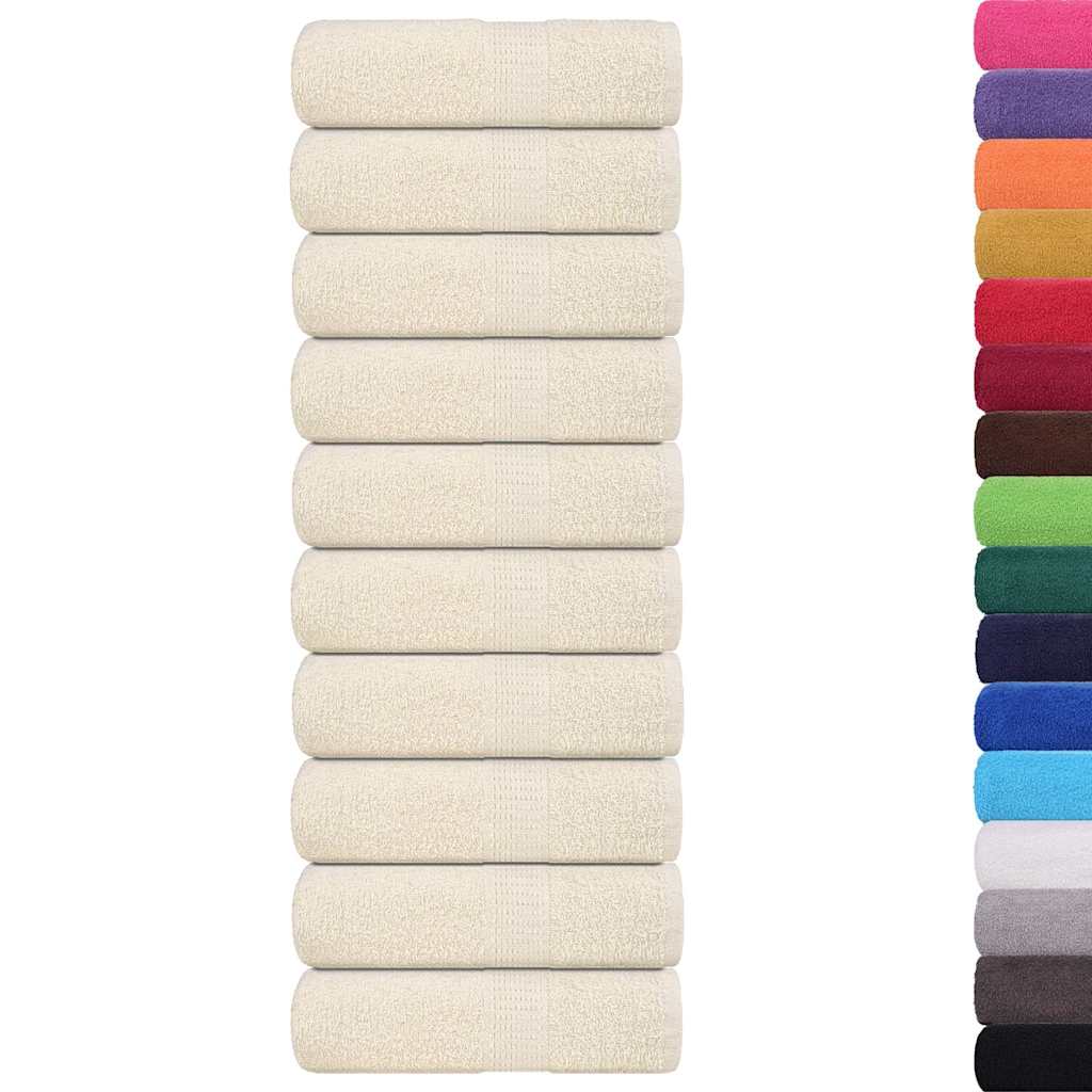Toalhas de bidé frogn 10 pcs 30x50 cm 360 g/m² creme