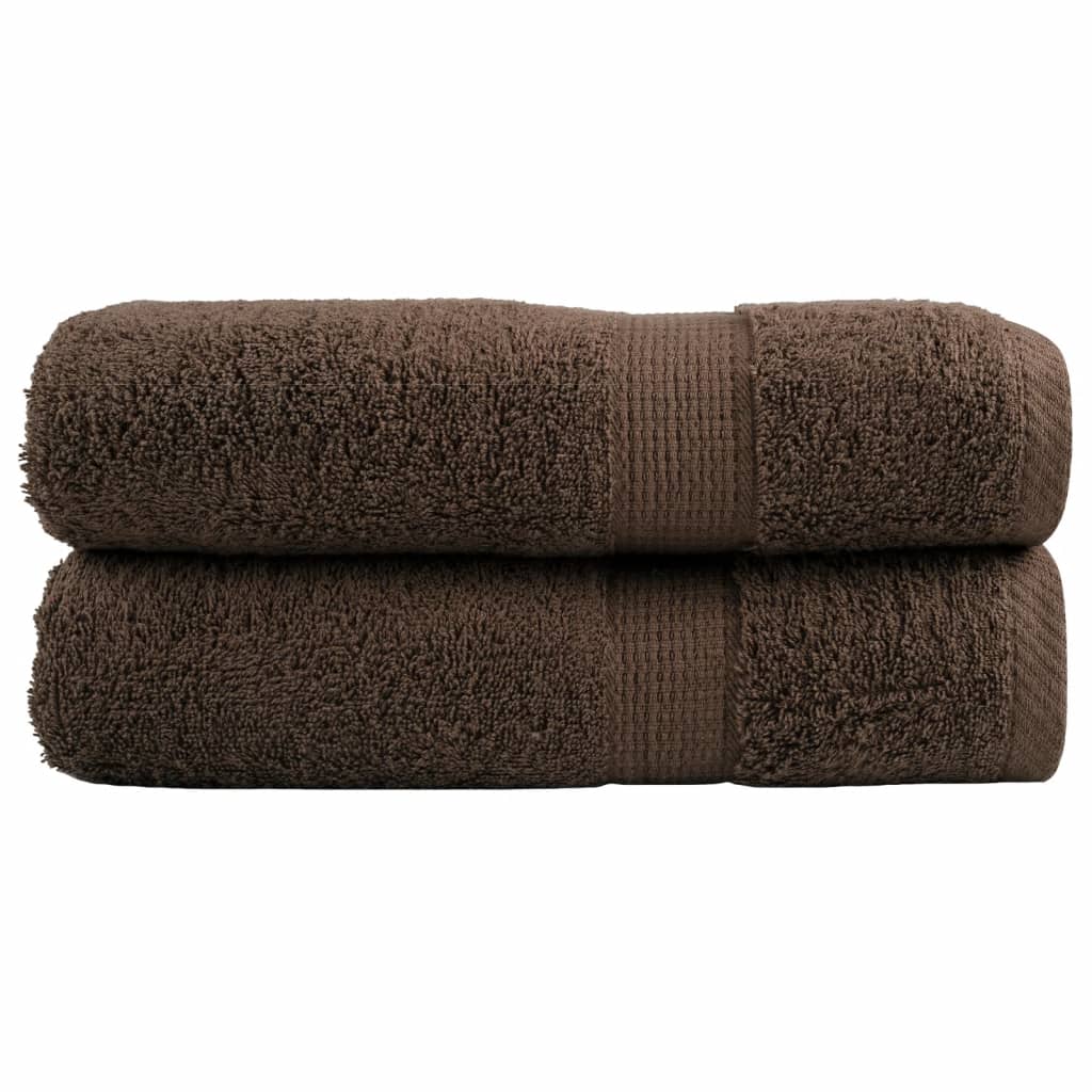Toalhas de mãos premium solund 2pcs 50x100 cm 600 gsm castanho