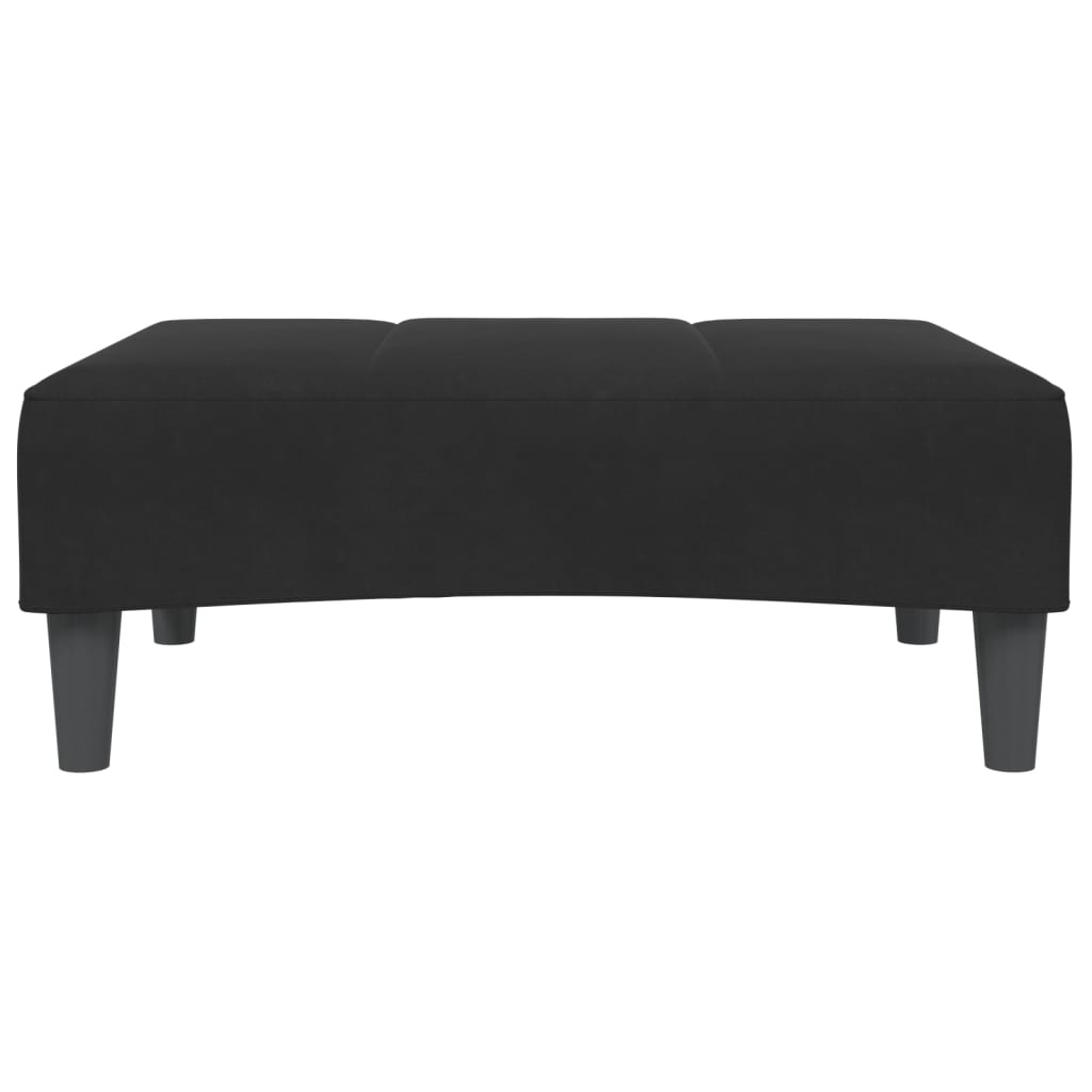 Apoio de pés 77x55x31 cm veludo preto