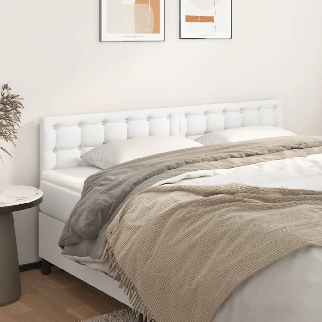 Cabeceiras branco 180x5x78/88 cm couro artificial