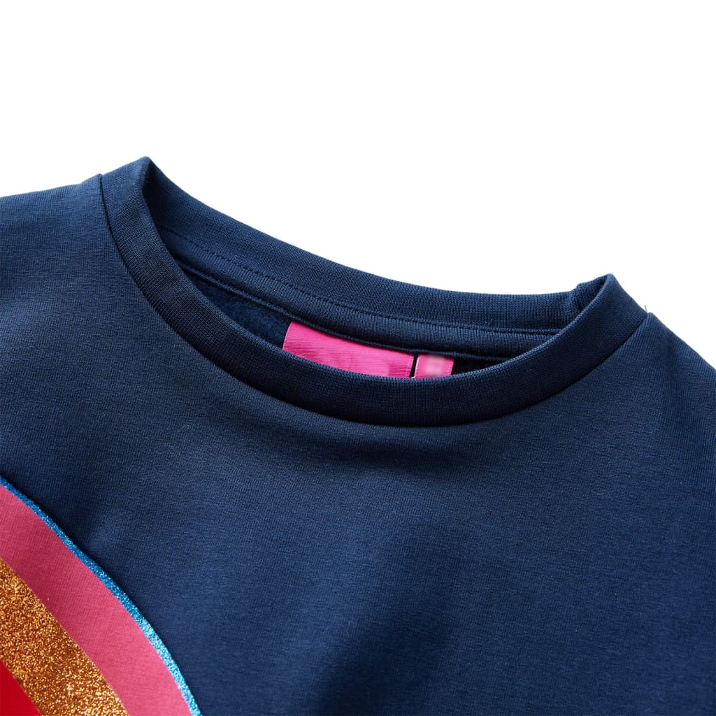 Sweatshirt para criança azul-marinho 128