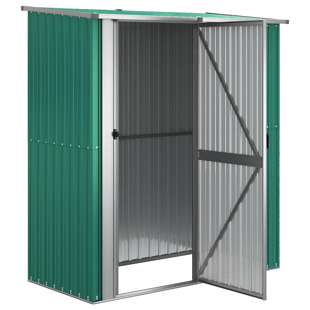 Abrigo de jardim verde 180,5x97x209,5 cm aço galvanizado