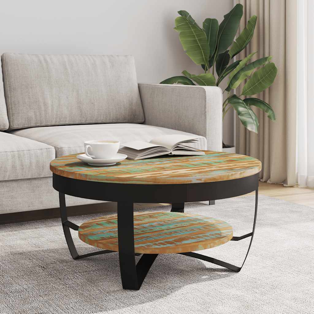 Mesa de centro 65x32 cm madeira reciclada maciça