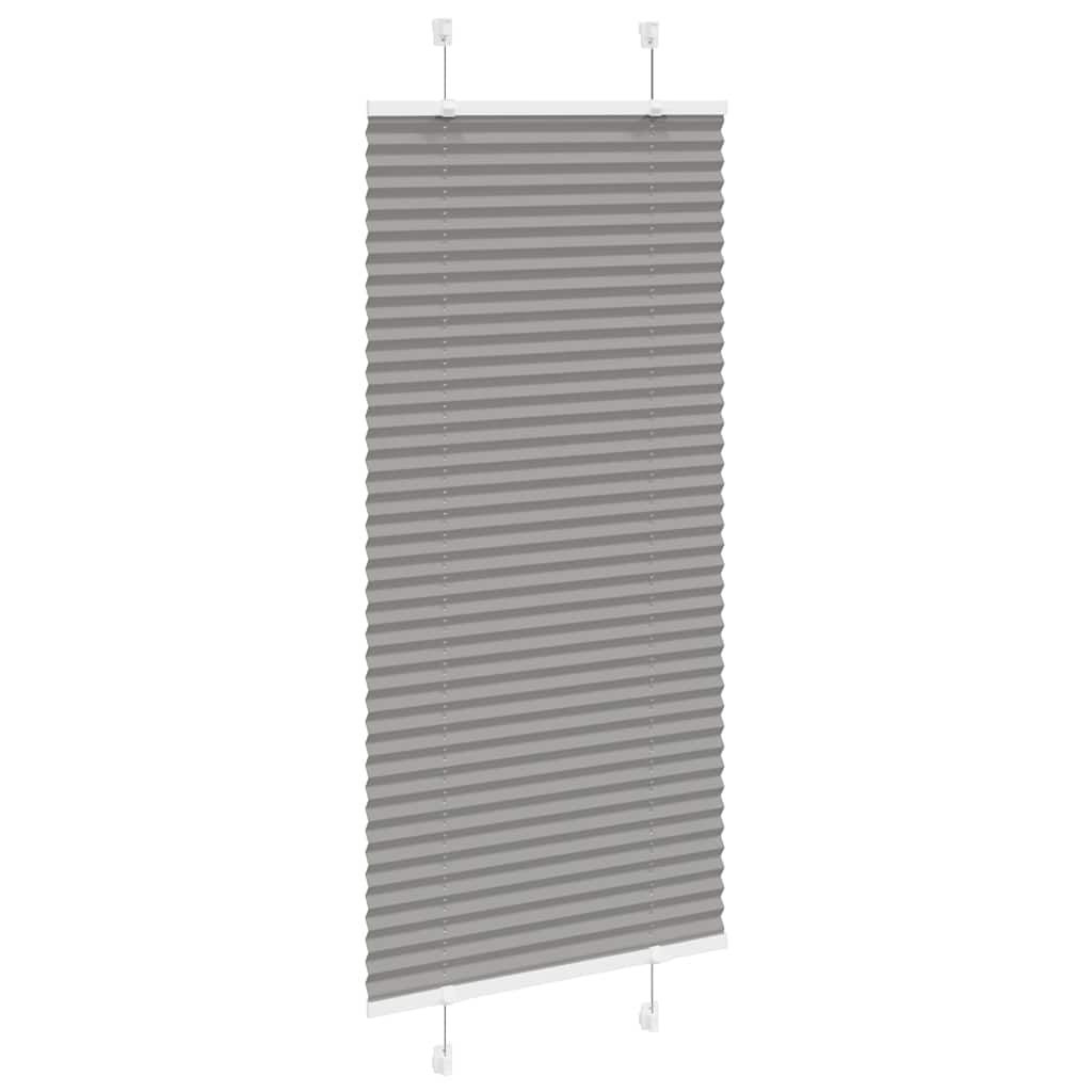 Antracite plissada cega 55x100 cm largura tecido 54,4 cm
