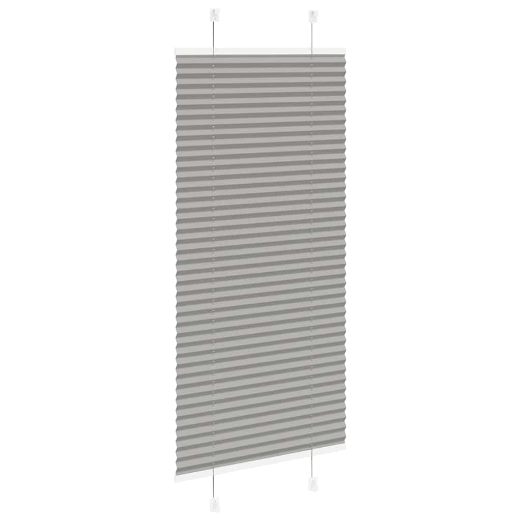 Antracite plissada cega 55x100 cm largura tecido 54,4 cm