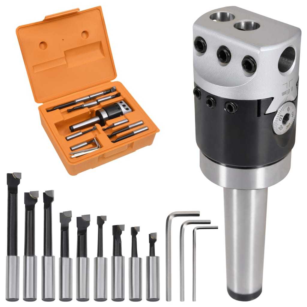 Conj. ferramentas de mandrilar 15 pcs cabeça de 50 mm mt3-f1-12