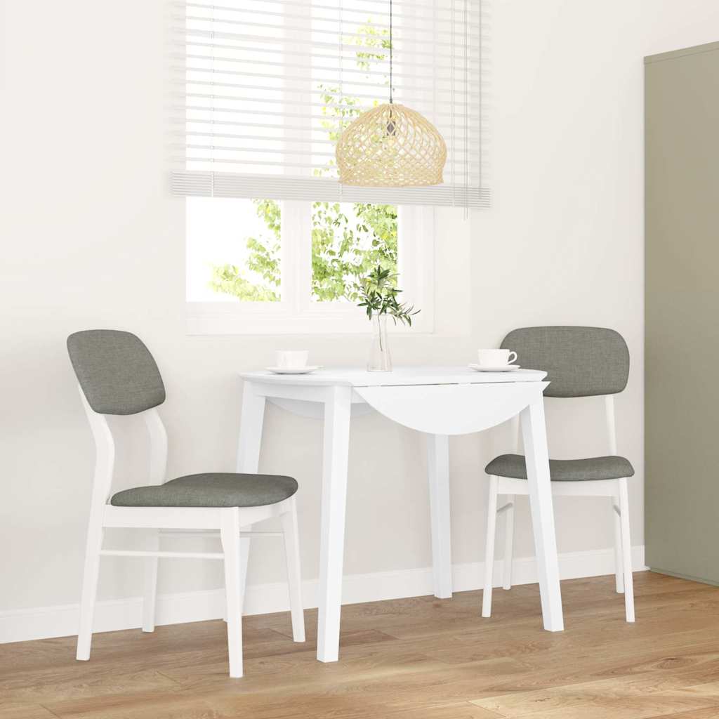 Cadeiras de jantar com almofadões 2 pcs madeira maciça branco