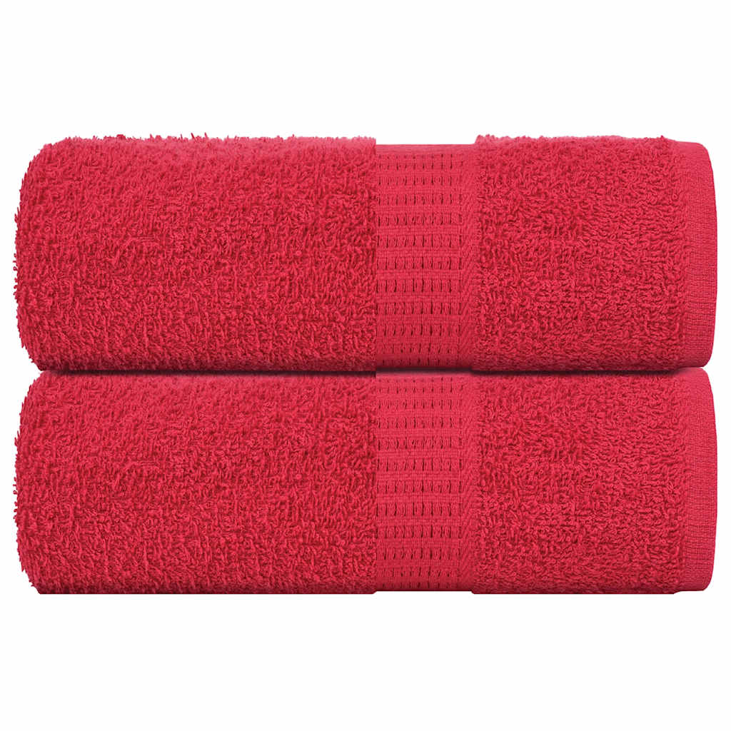 Toalhas de bidé frogn 2 pcs 30x50 cm 360 g/m² vermelho