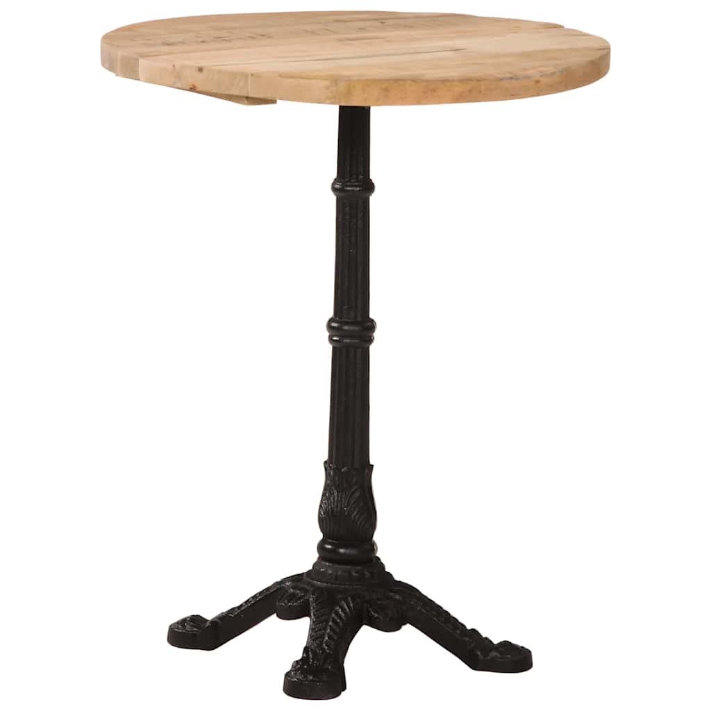 Mesa bistrô ø60x76 cm madeira de mangueira áspera