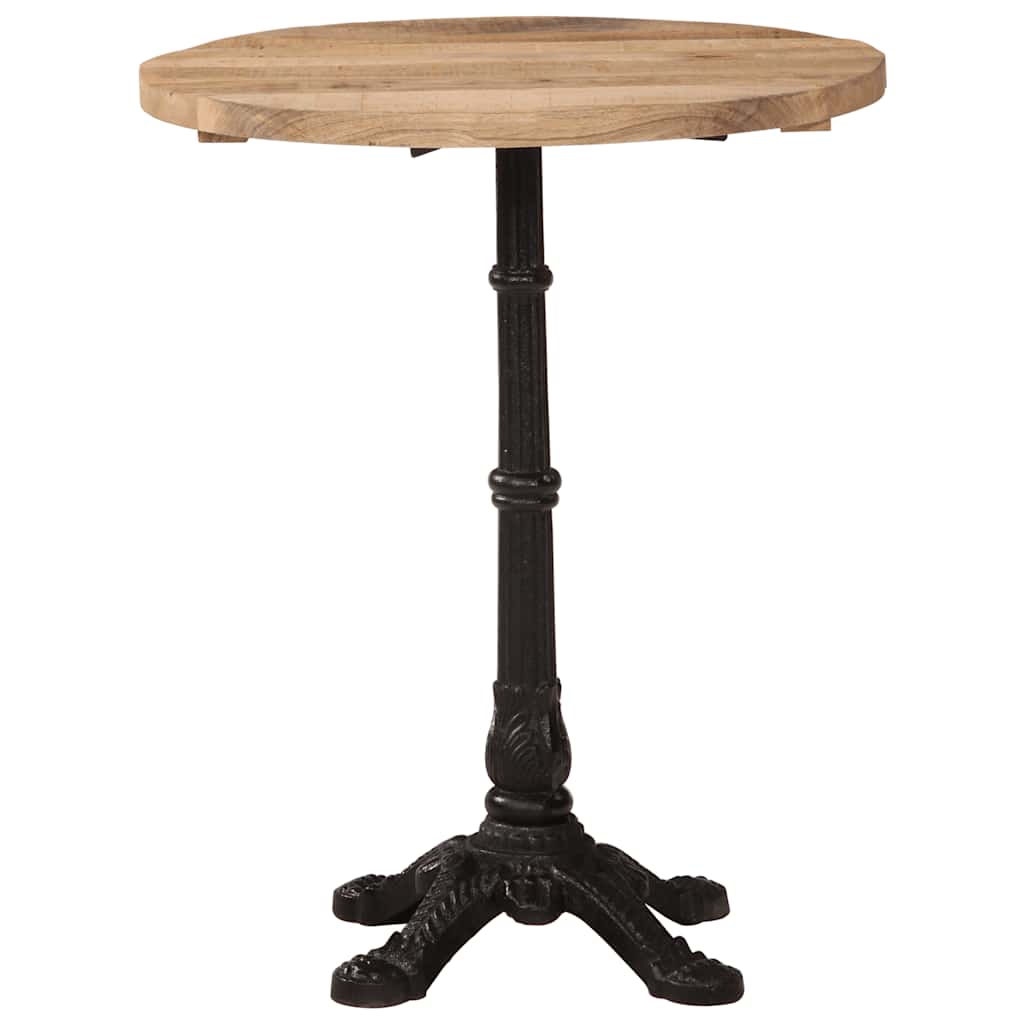 Mesa bistrô ø60x76 cm madeira de mangueira áspera