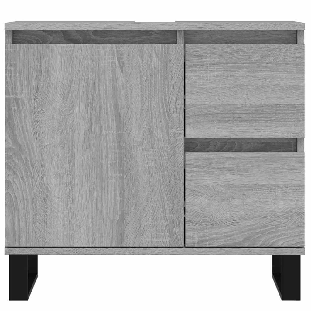 Armário wc 65x33x60 cm derivados de madeira sonoma cinzento
