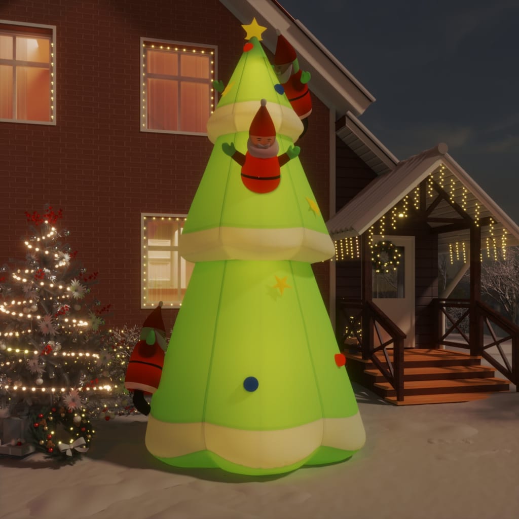 Árvore natal insuflável com luzes LED 500 cm