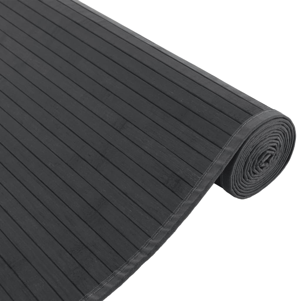 Tapete retangular 80x100 cm bambu cinzento