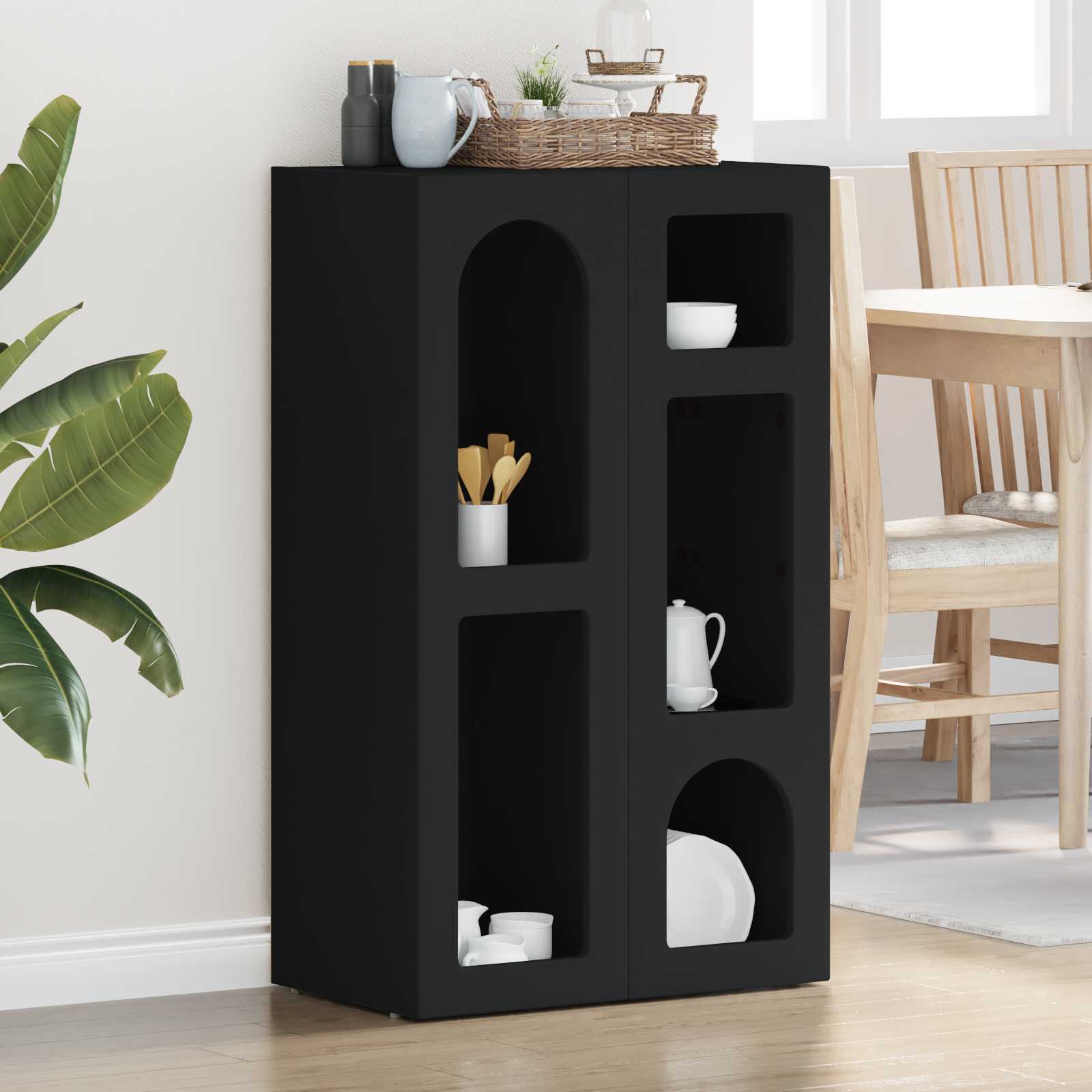 Buffet elst preto 59 x 35 x 100,5 cm derivados de madeira