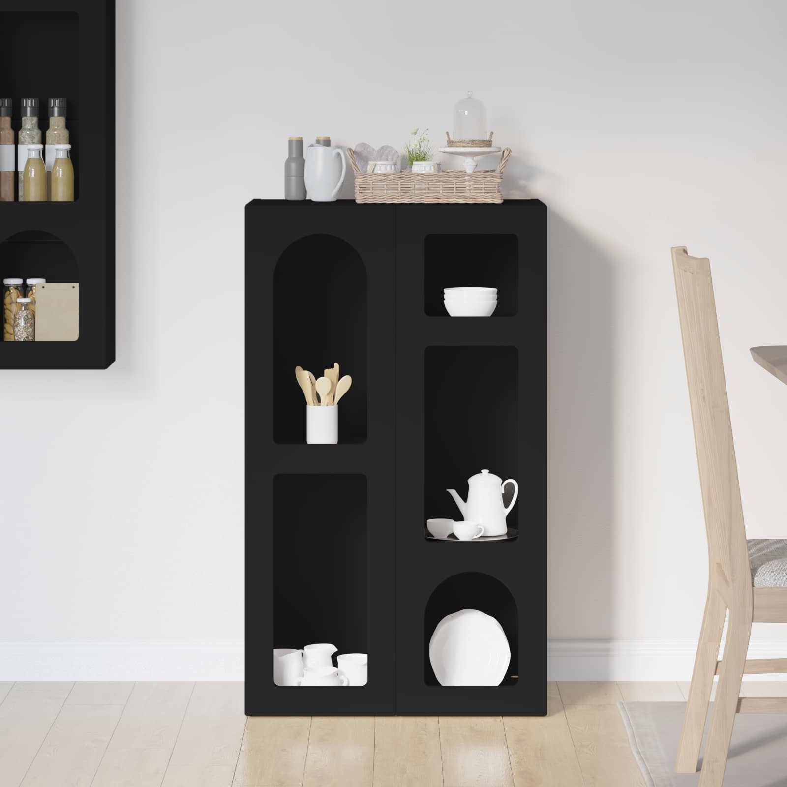 Buffet elst preto 59 x 35 x 100,5 cm derivados de madeira