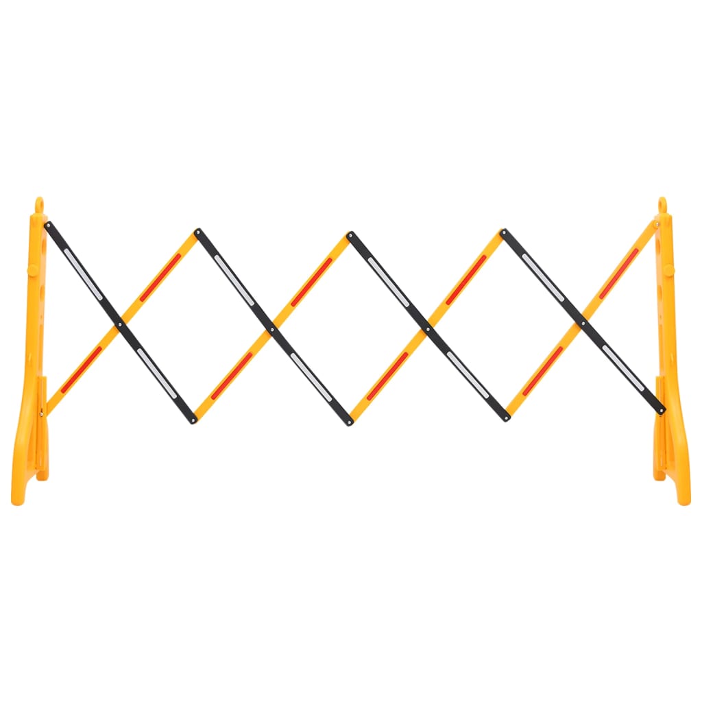 Barreira de trânsito dobrável 250x38x96 cm amarelo e preto