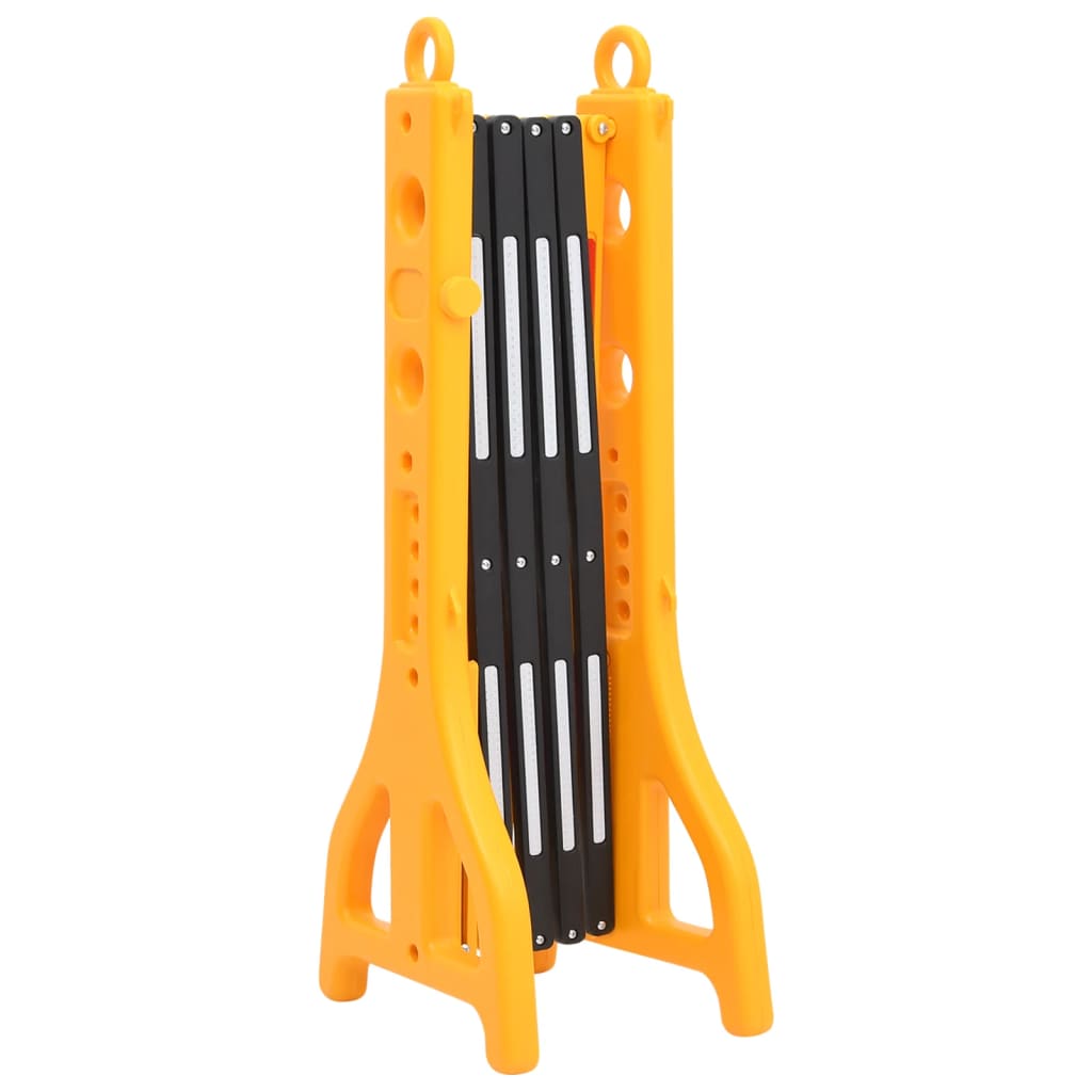Barreira de trânsito dobrável 250x38x96 cm amarelo e preto