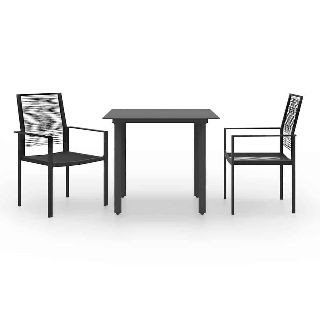3 Pcs conjunto de jantar para jardim