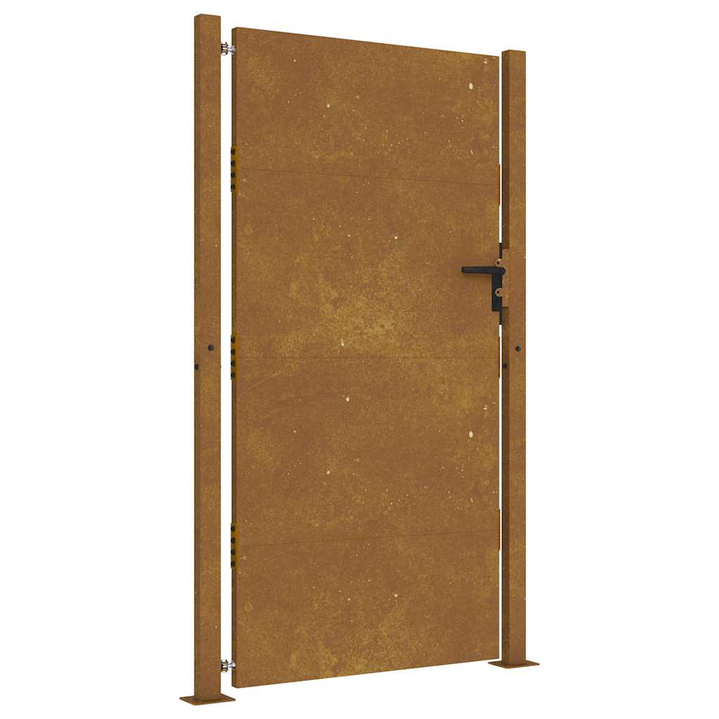 Portão de jardim 100x200 cm aço corten