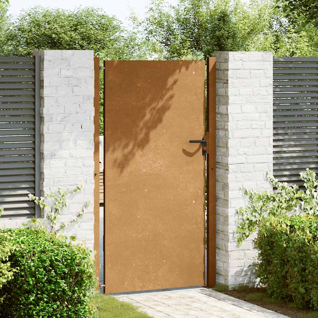 Portão de jardim 100x200 cm aço corten