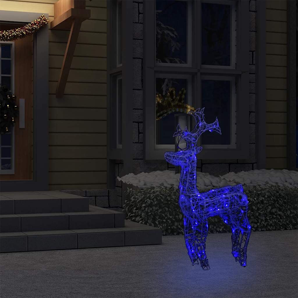 Rena decorativa de natal 90 luzes LED acrílico 60x16x100 cm