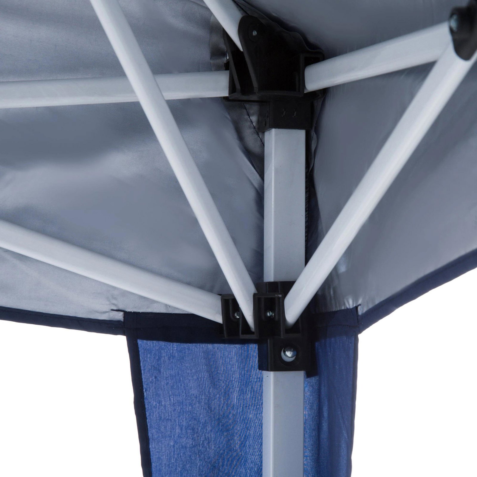 Tenda dobrável tenda com desenho pop up para jardim campismo festas eventos aço e oxford 297x297x250 cm azul