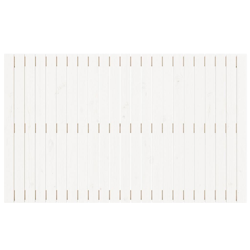 Cabeceira de parede 147x3x90 cm madeira de pinho maciça branco