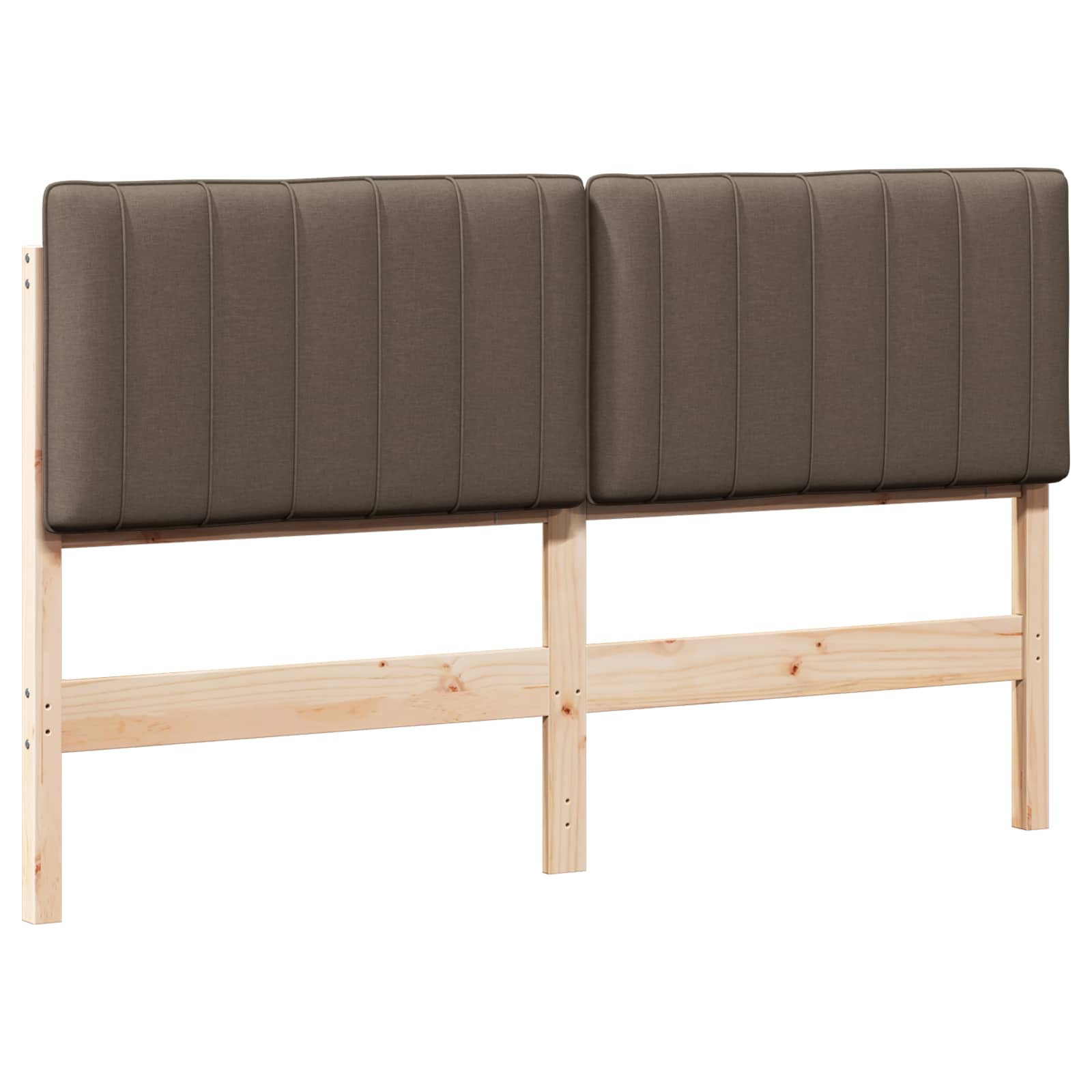 Cabeceira estofada com cabeceira marrom e taupe 160 cm