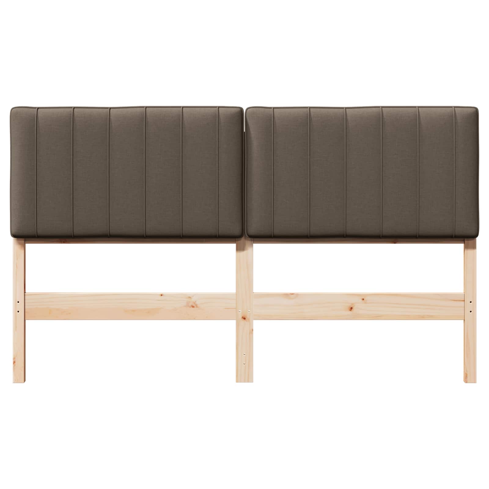 Cabeceira estofada com cabeceira marrom e taupe 160 cm