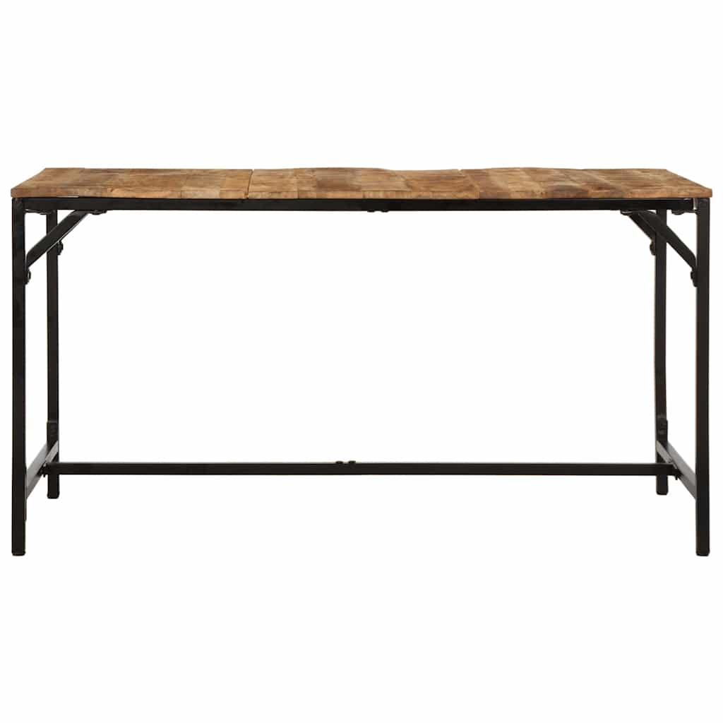 Mesa de jantar 140x70x75 cm madeira de mangueira maciça áspera