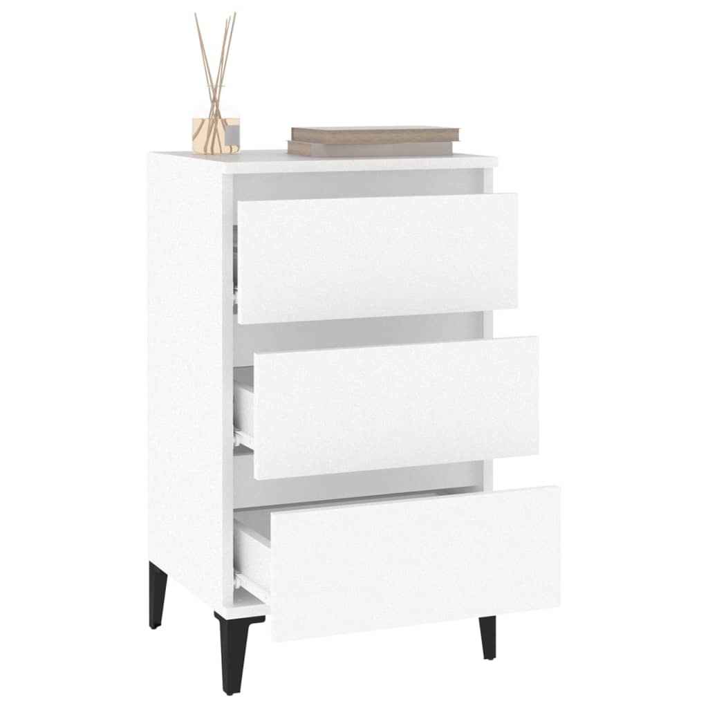Mesa de cabeceira 40x35x70 cm derivados de madeira branco