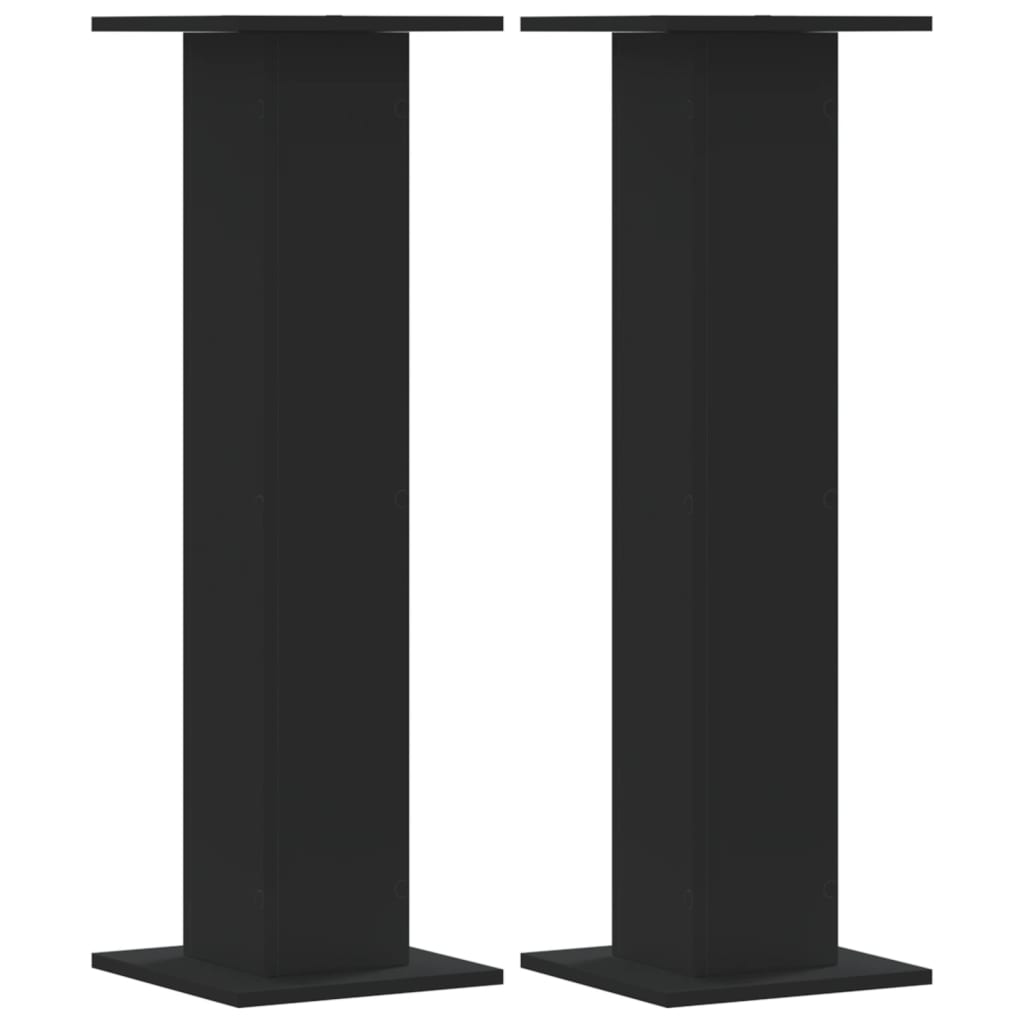 Suportes de colunas 2 pcs 30x30x95 cm derivados madeira preto
