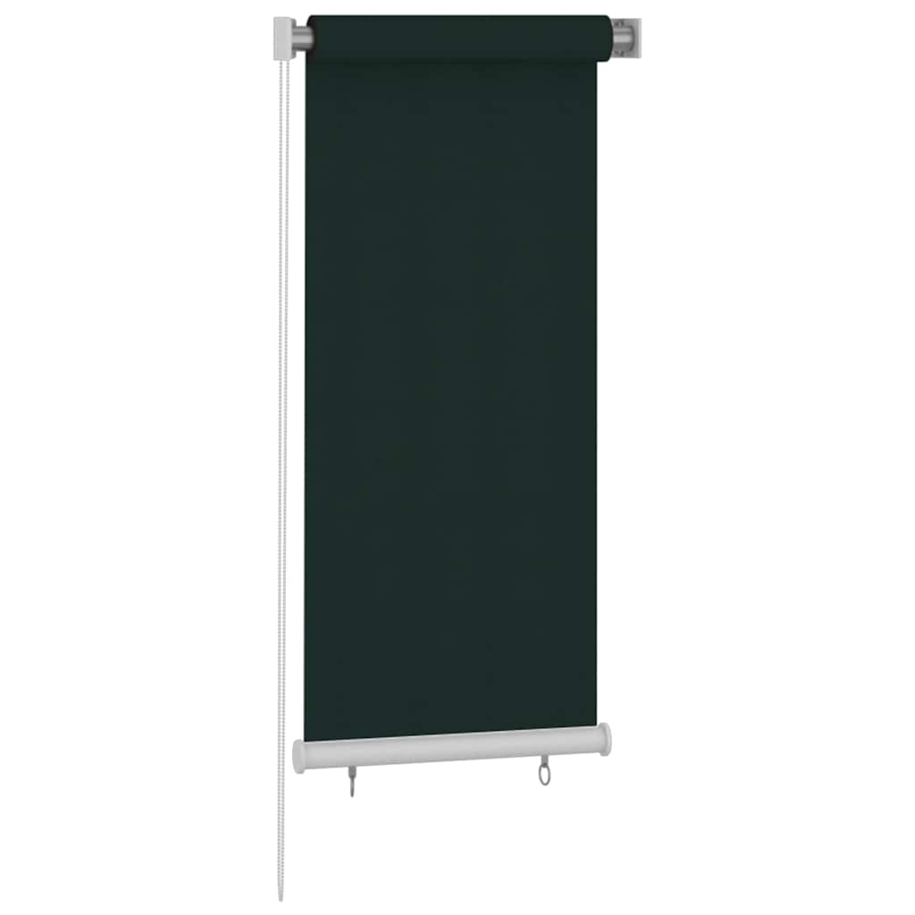 Estore de rolo para exterior 65 (l) x 140 (a) cm verde-escuro HDPE