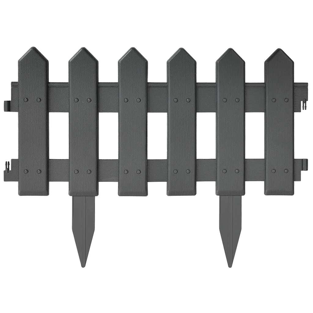 Bordas de relvado 25 pcs 10 m PP antracite