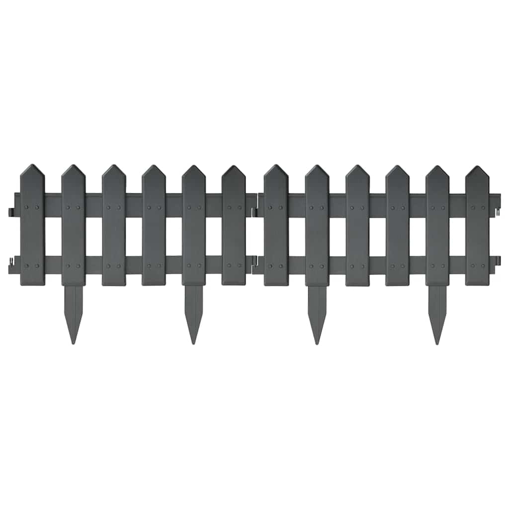 Bordas de relvado 25 pcs 10 m PP antracite