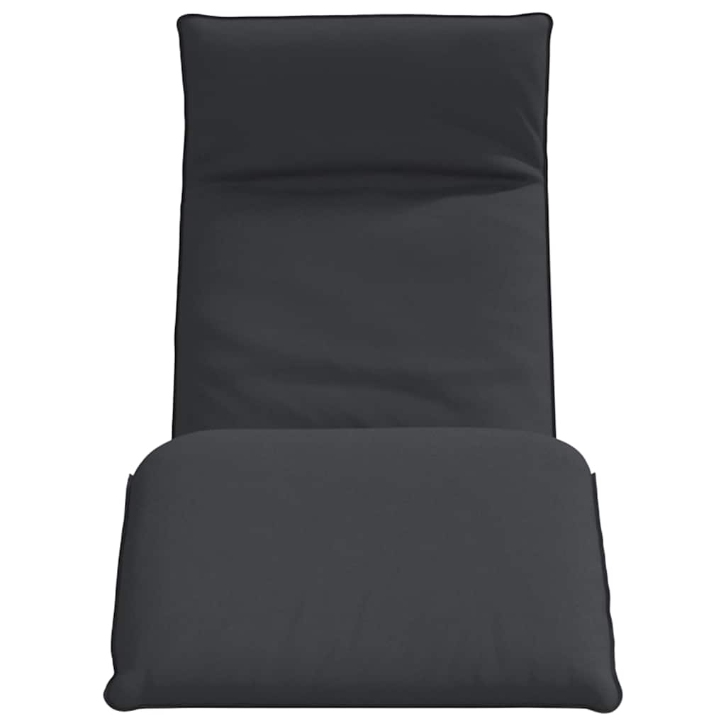 Espreguiçadeira dobrável 175x54x8,5 cm tecido oxford preto