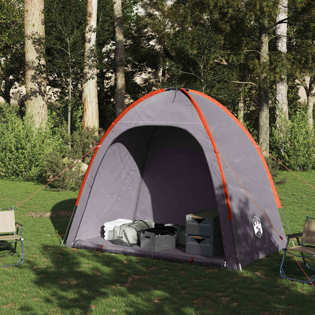 Tenda de arrumação impermeável cinzento e laranja