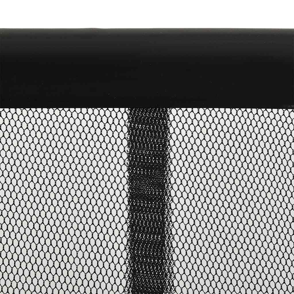 Cortina para porta anti-insetos 100x220 cm poliéster preto