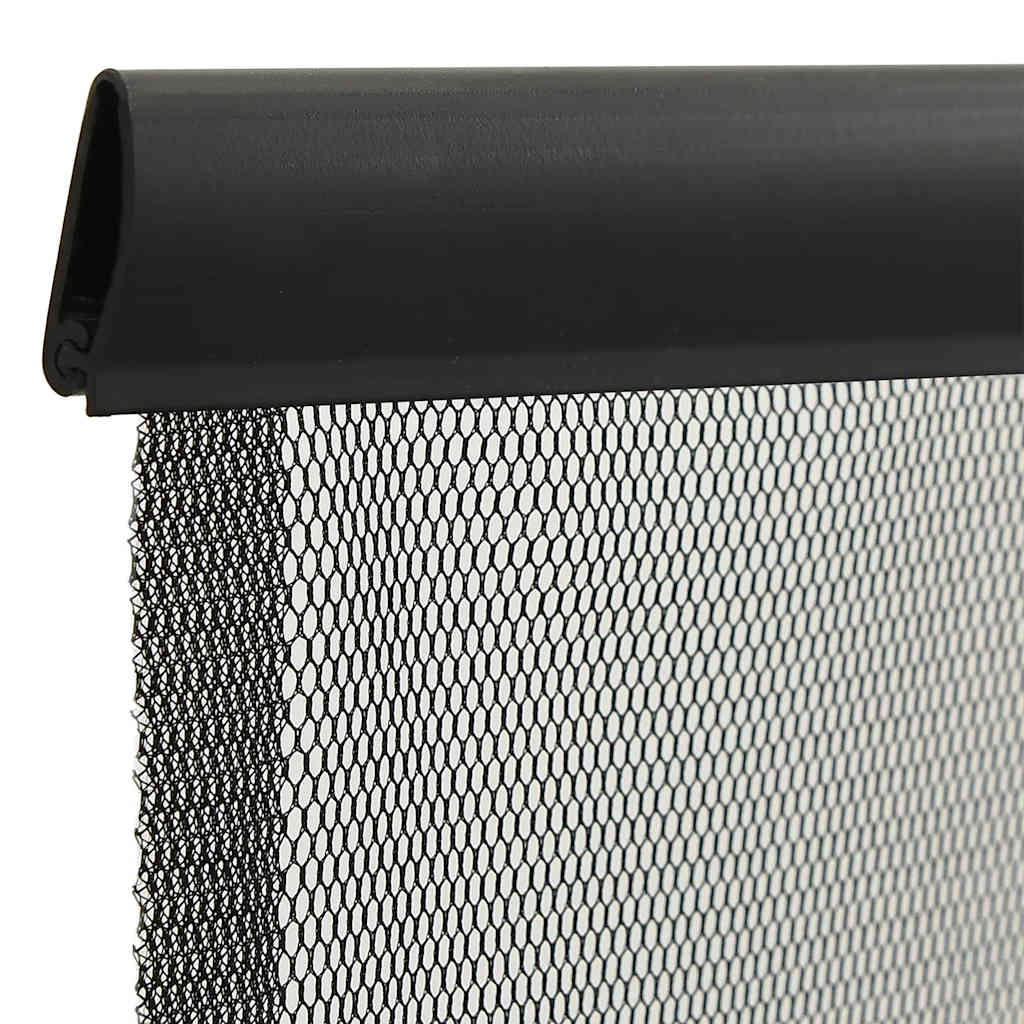 Cortina para porta anti-insetos 100x220 cm poliéster preto