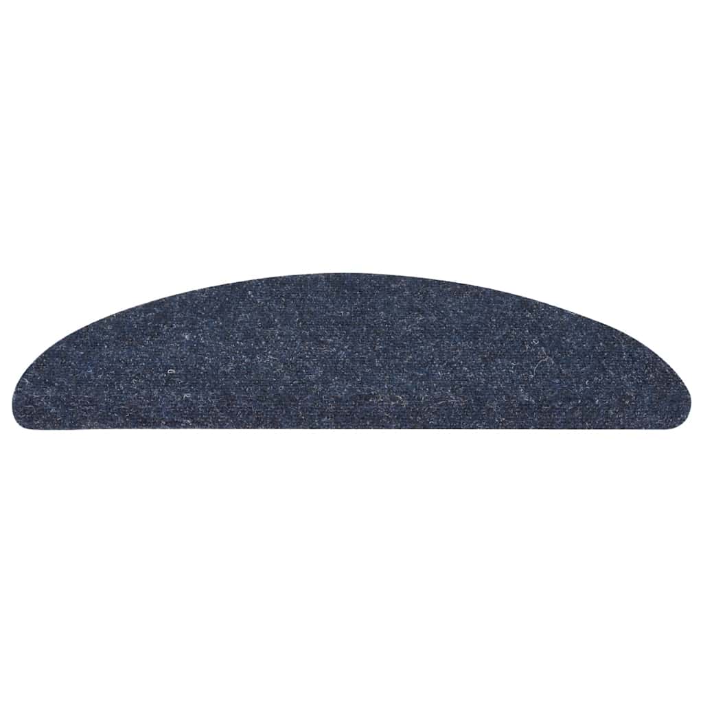 Tapetes de escada adesivos 15 pcs 56x17x3 cm azul