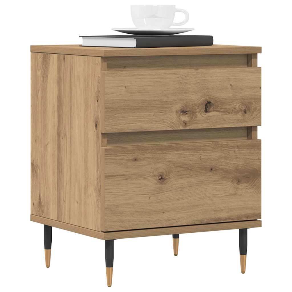 Mesa cabeceira 40x35x50 cm derivados madeira carvalho artisiano