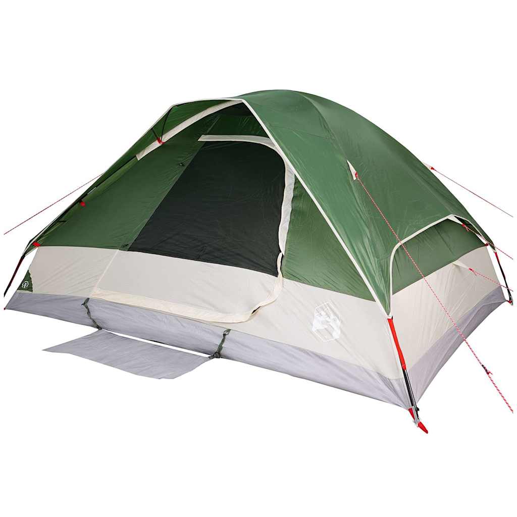 Tenda familiar em cúpula para 6 pessoas impermeável verde