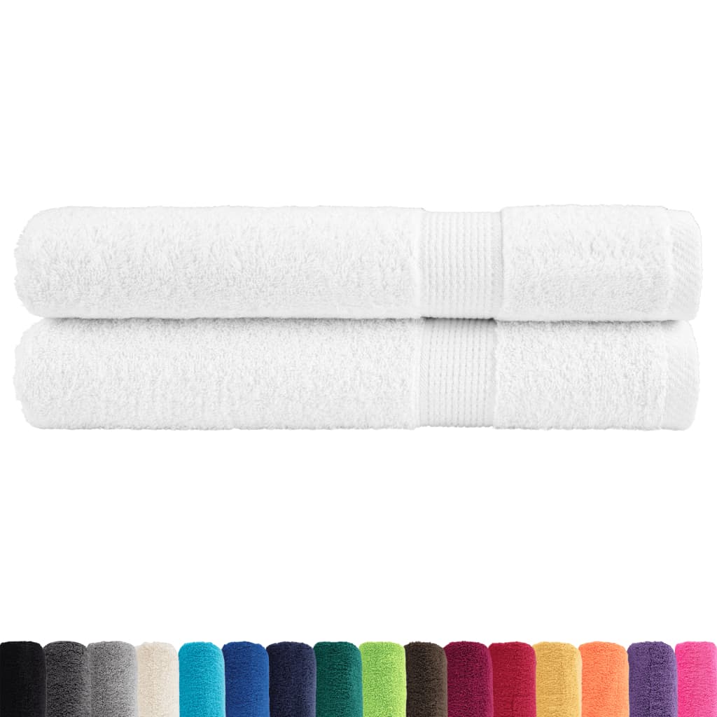 Toalhas de sauna premium solund 2 pcs 80x200 cm 600 gsm branco